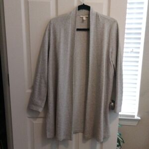Eileen Fisher Light Gray Open Front Cardigan